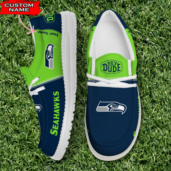 Seattle Seahawks Personalized Your Name NFL 32 Teams Hey Dude Shoes