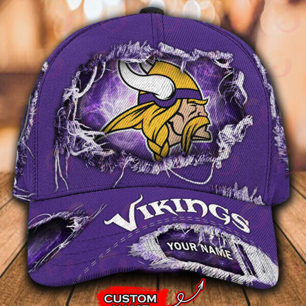 Minnesota Vikings-Personalized NFL Classic Cap-V2