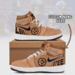 Pittsburgh Steelers Brown Air Jordan 1 Shoes