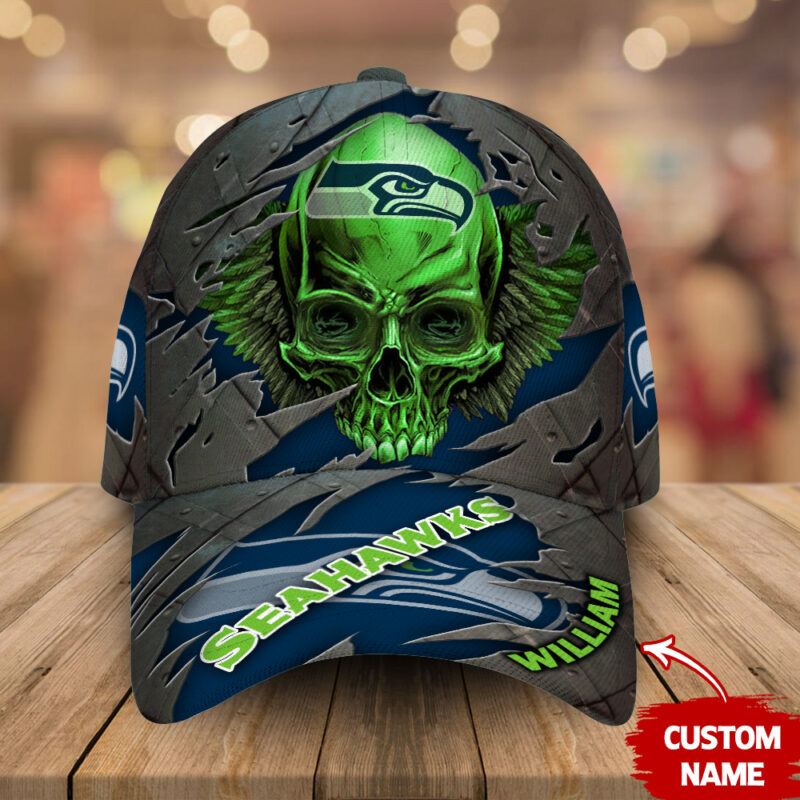 Seattle seahawks-Personalized NFL Skull Cap V2-SPCAPA0109029