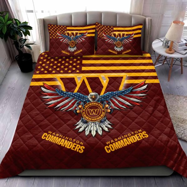 Washington Commanders NFL Quilt Bedding Set M02